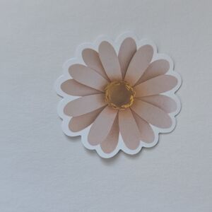 10/$10  Floral Sticker with Beige Petals